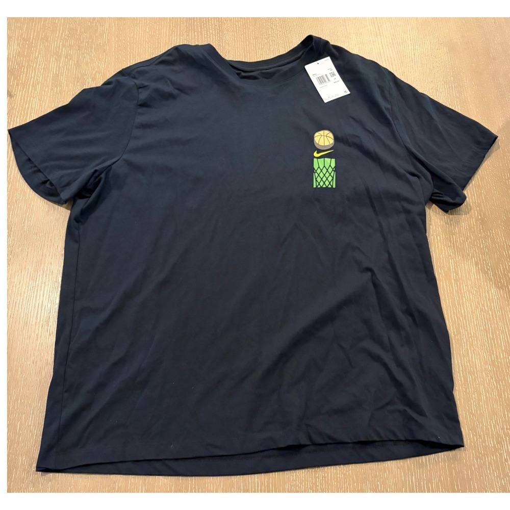 NWT Nike The Nike Tee Men's 3XL Black Basketball Graphic T-Shirt Swoosh Dri-Fit